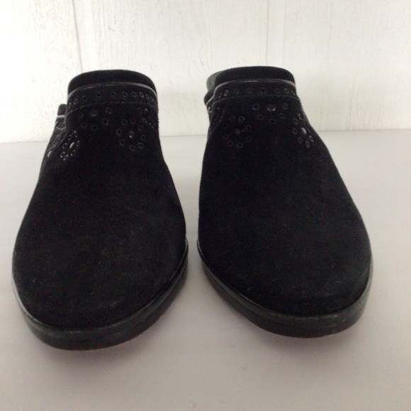 COLE HAAN BLACK SUEDE CLOGS SIZE 9.5 - Picture 6 of 16